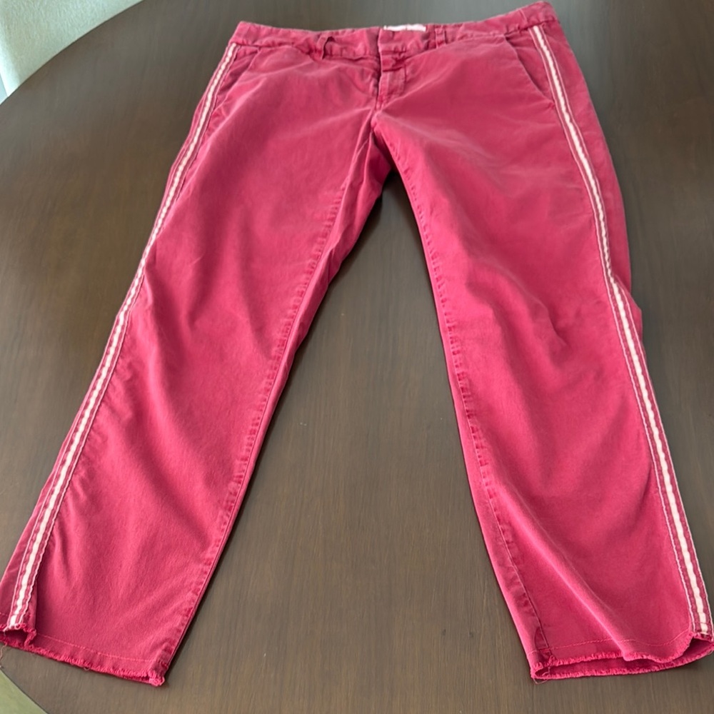 Nili Lotan East Hampton Ankle-Crop Pants with Side Stripe